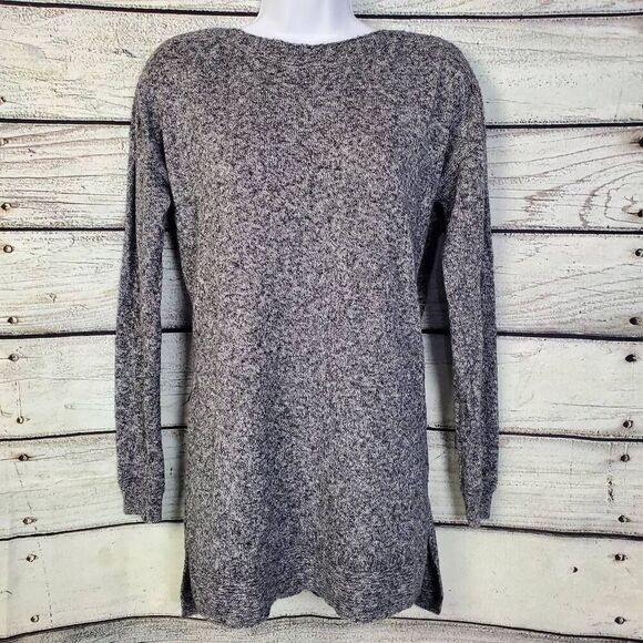 Old Navy Women’s Gray Marled Knit Long Sleeve Pullover Sweater Size Small - Picture 1 of 7